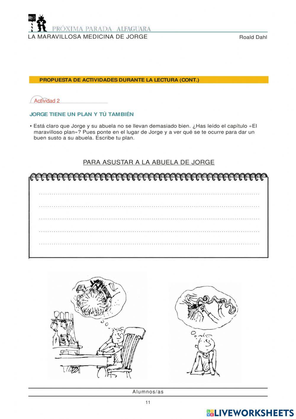 La Maravillosa Medicina de Jorge: Comprensión Lectora