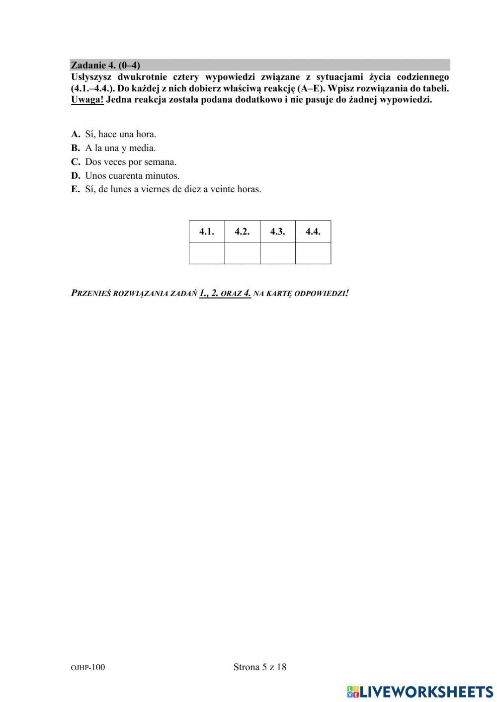 Próbny Arkusz Ósmoklasisty