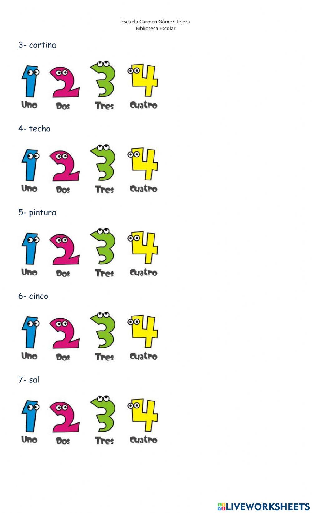 División de palabras en sílabas