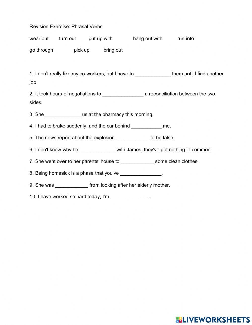 Word Formation and Phrasal Verbs