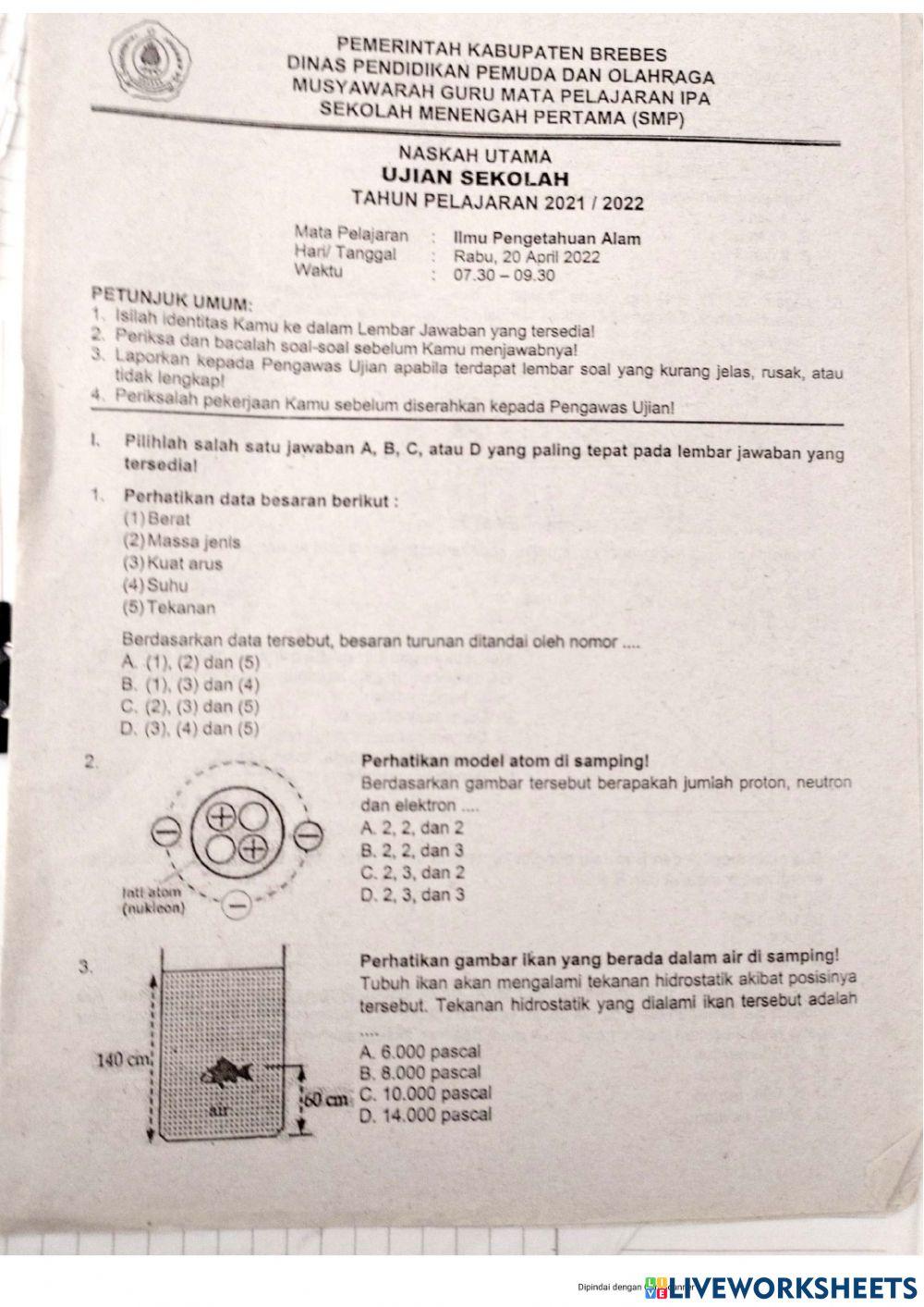 Soal us tp 2021-2022