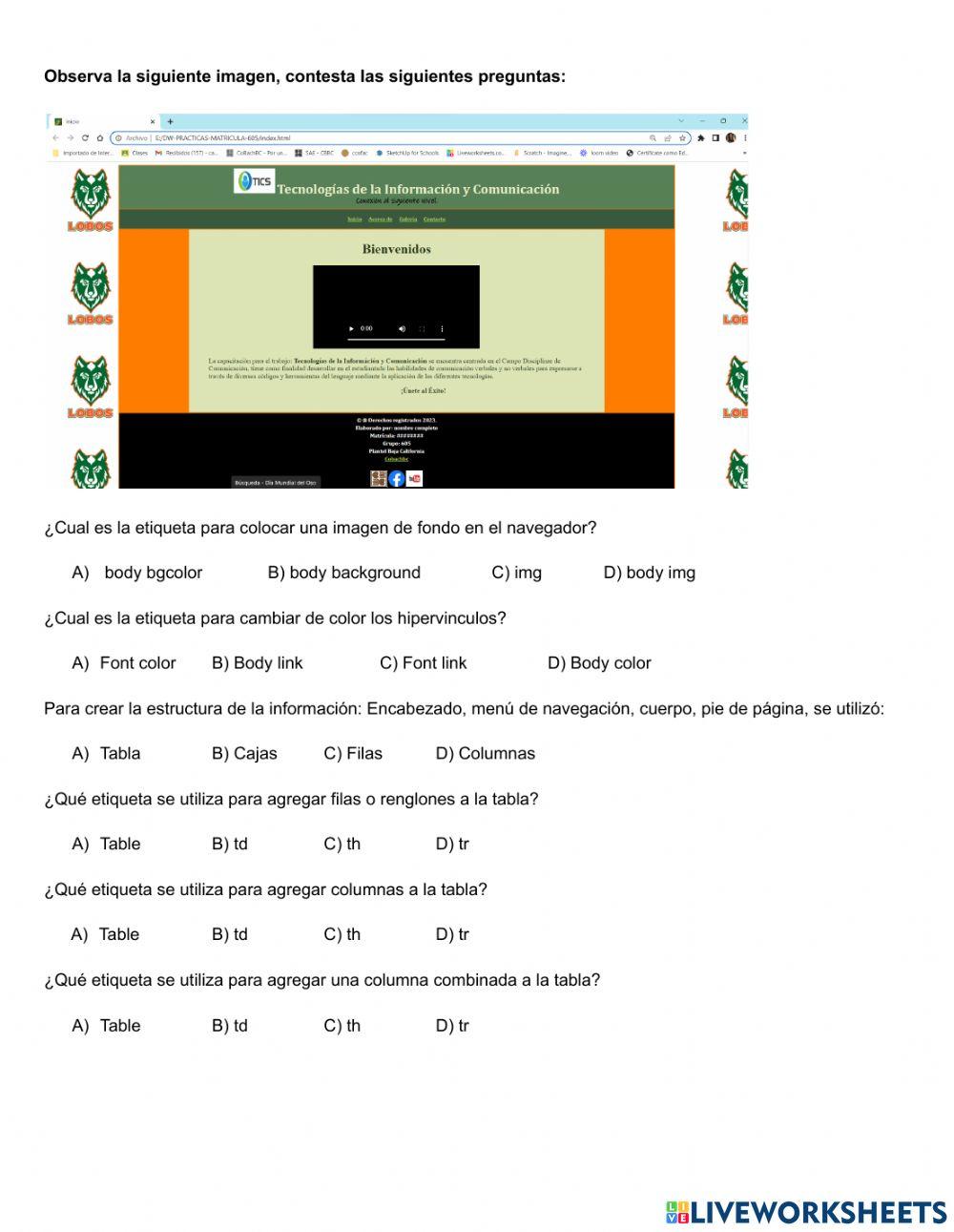 Ejercicio 1:  DiseñoWeb