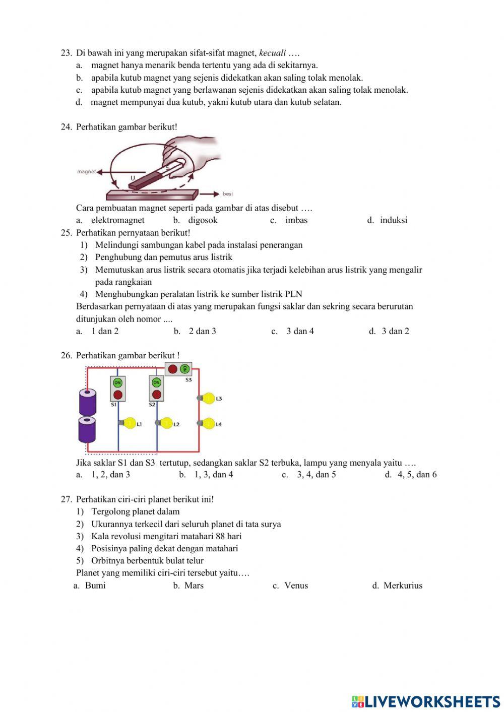 Latihan soal ipa - tryout