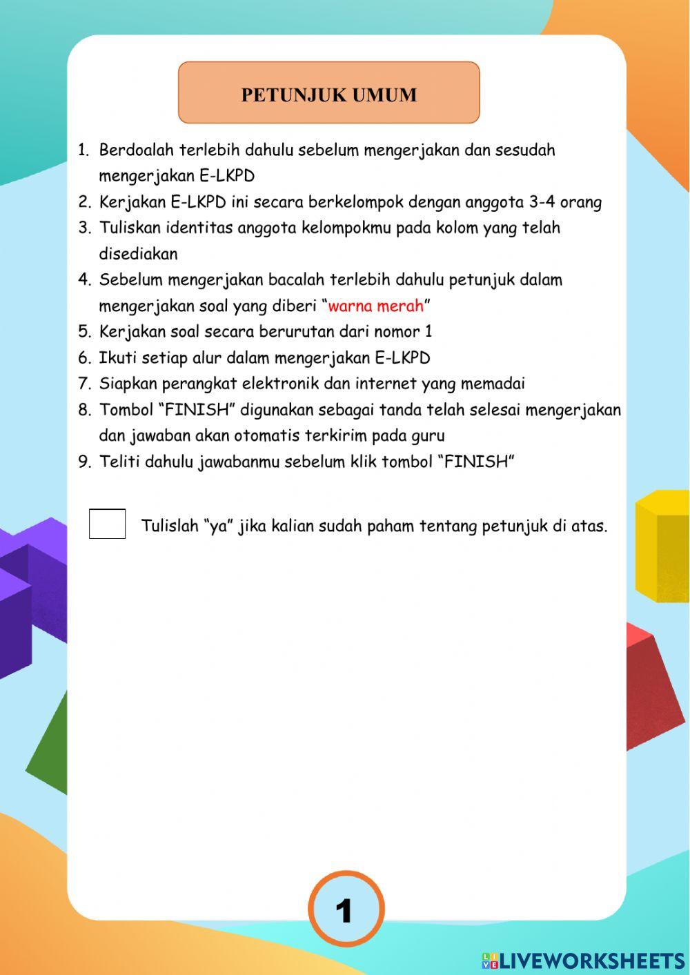 Kompetensi Dasar dan Petunjuk