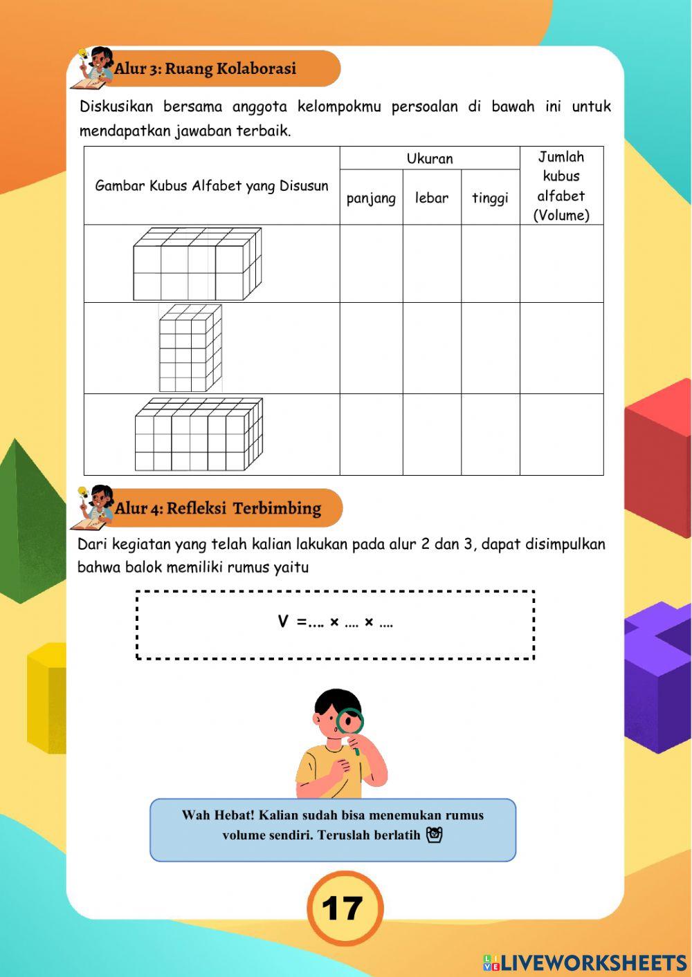 Volume dan jaring-jaring balok