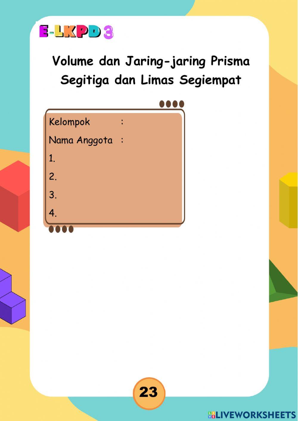 Volume dan jaring-jaring prisma dan limas