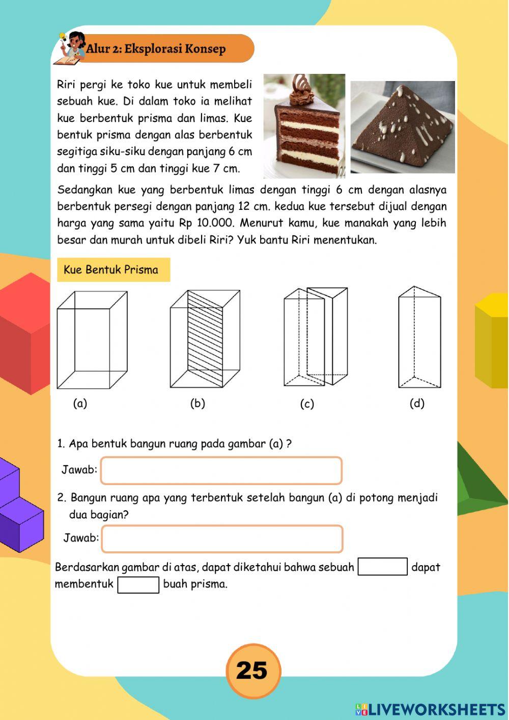 Volume dan jaring-jaring prisma dan limas