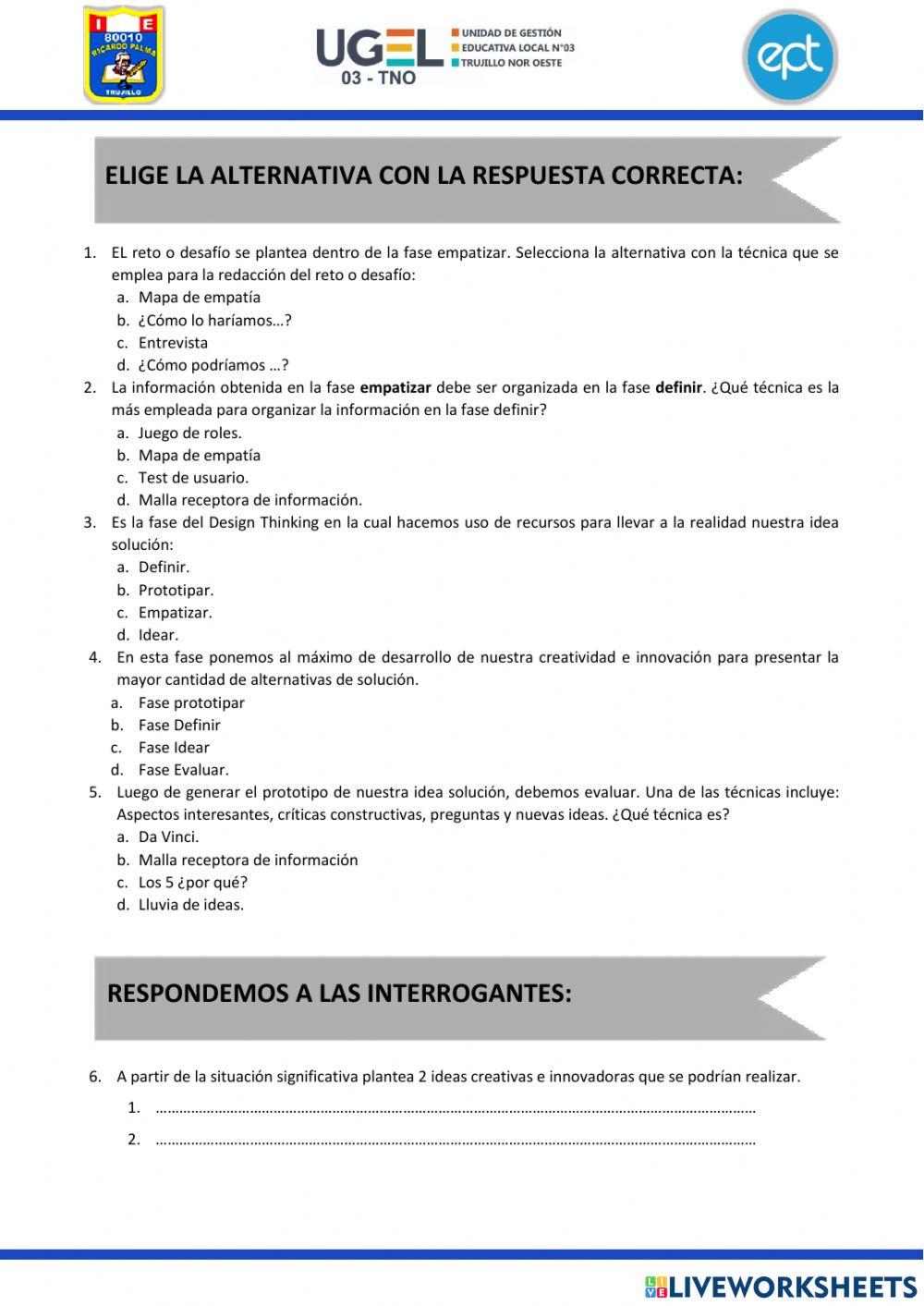 Evaluacón diagnóstica