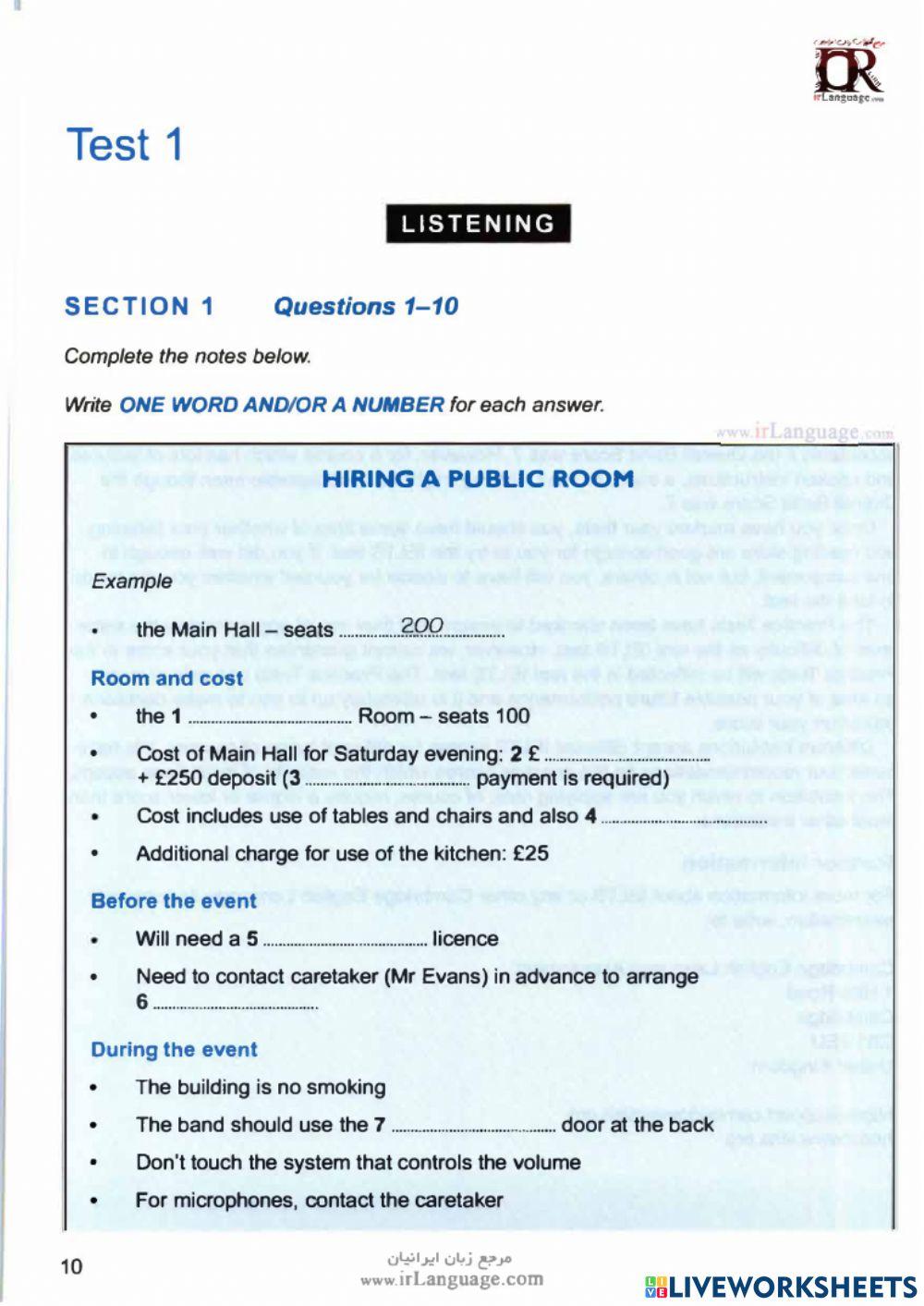 Listening Exercise 01