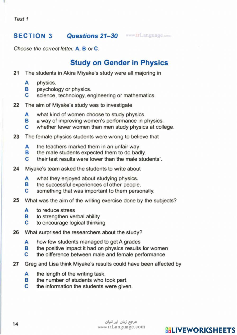 Listening Exercise 01