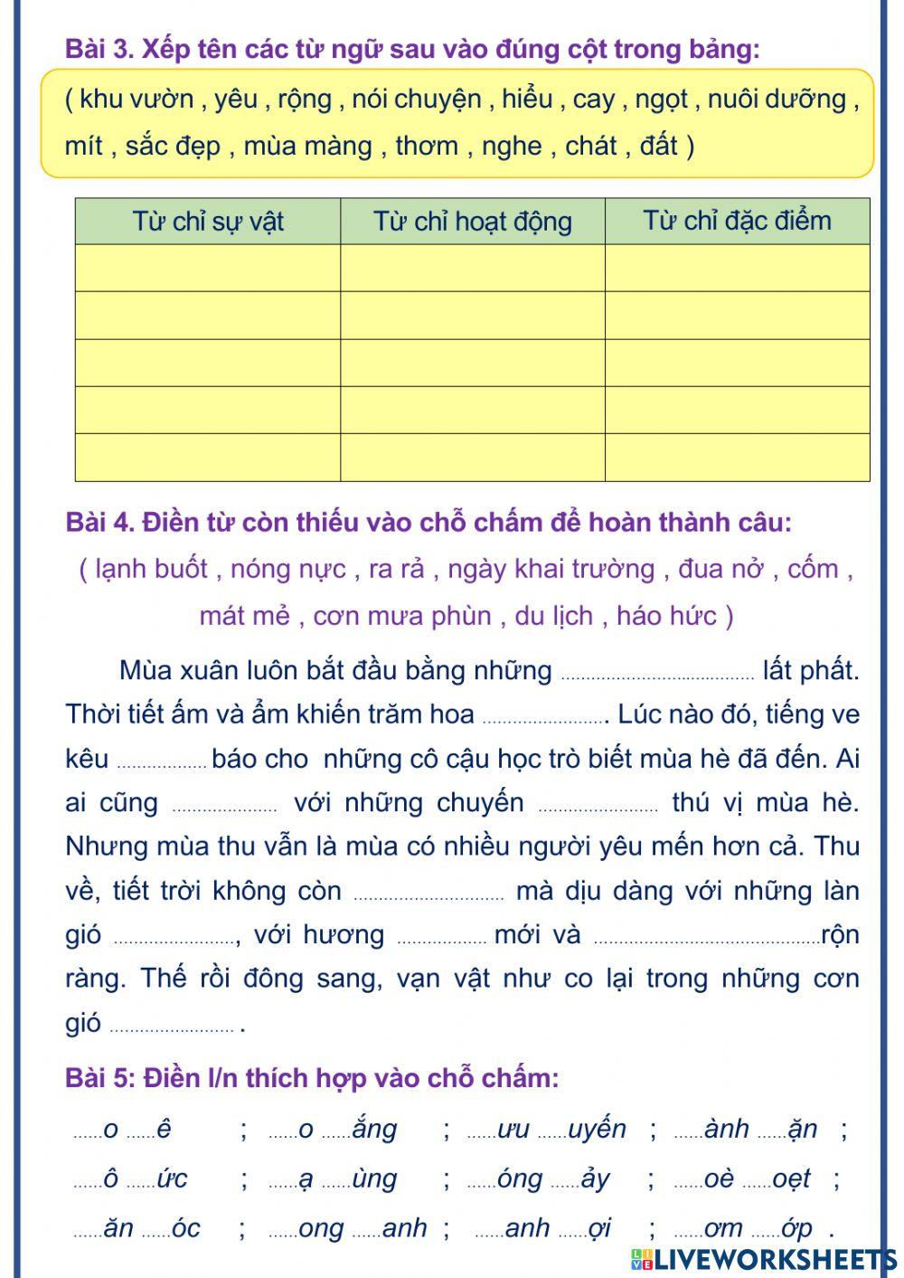 Tiếng Việt 2 (Tuần 28)