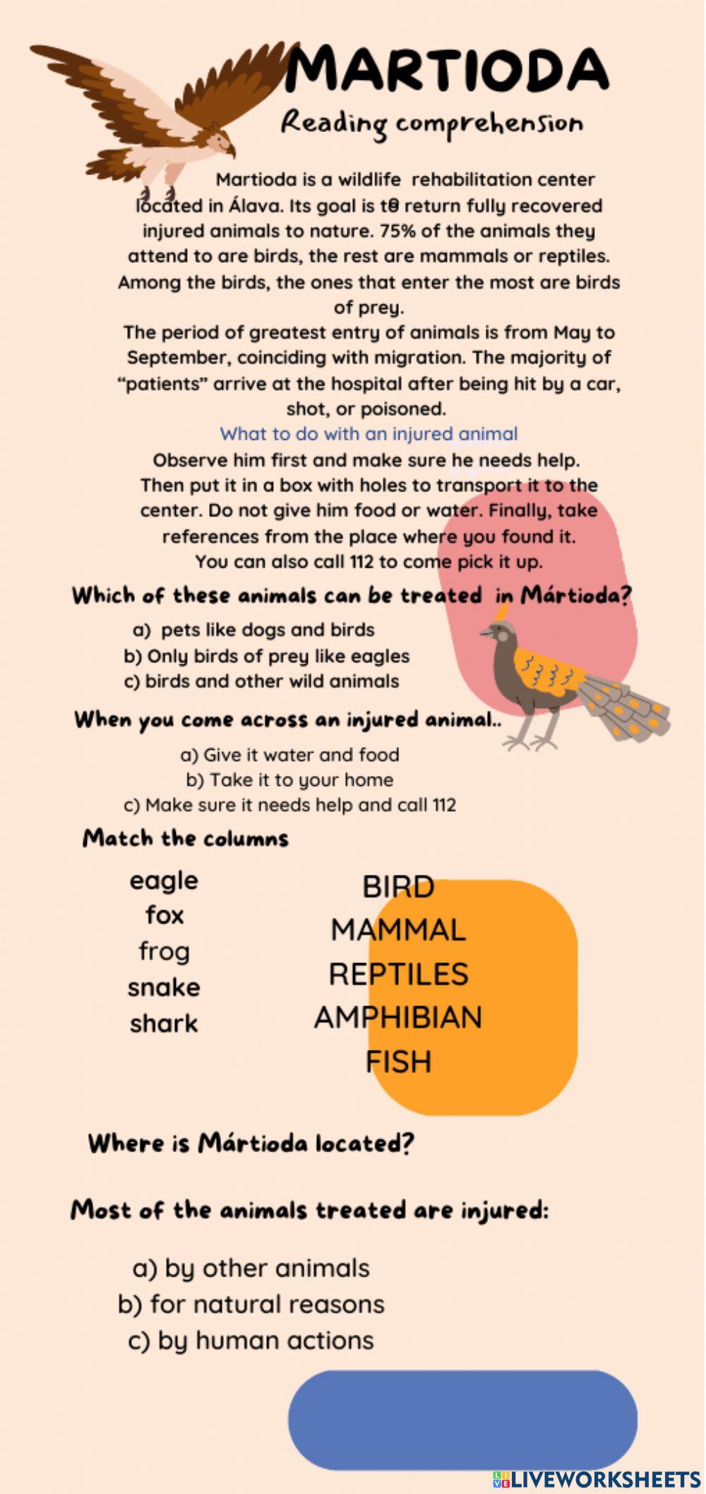 Mártioda Reading comprehension