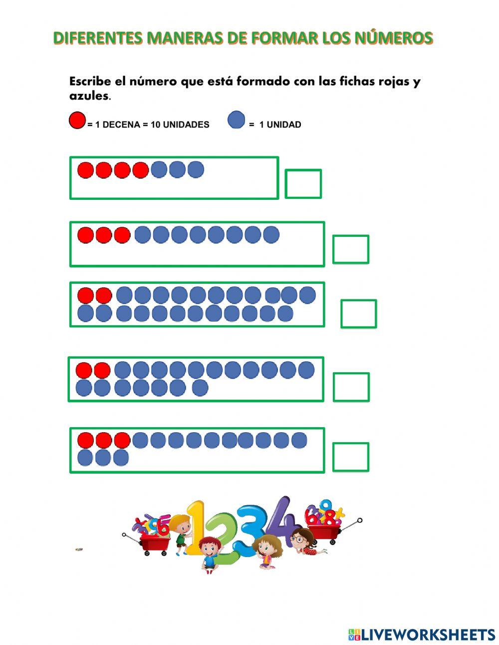 Distinta manera de formar números