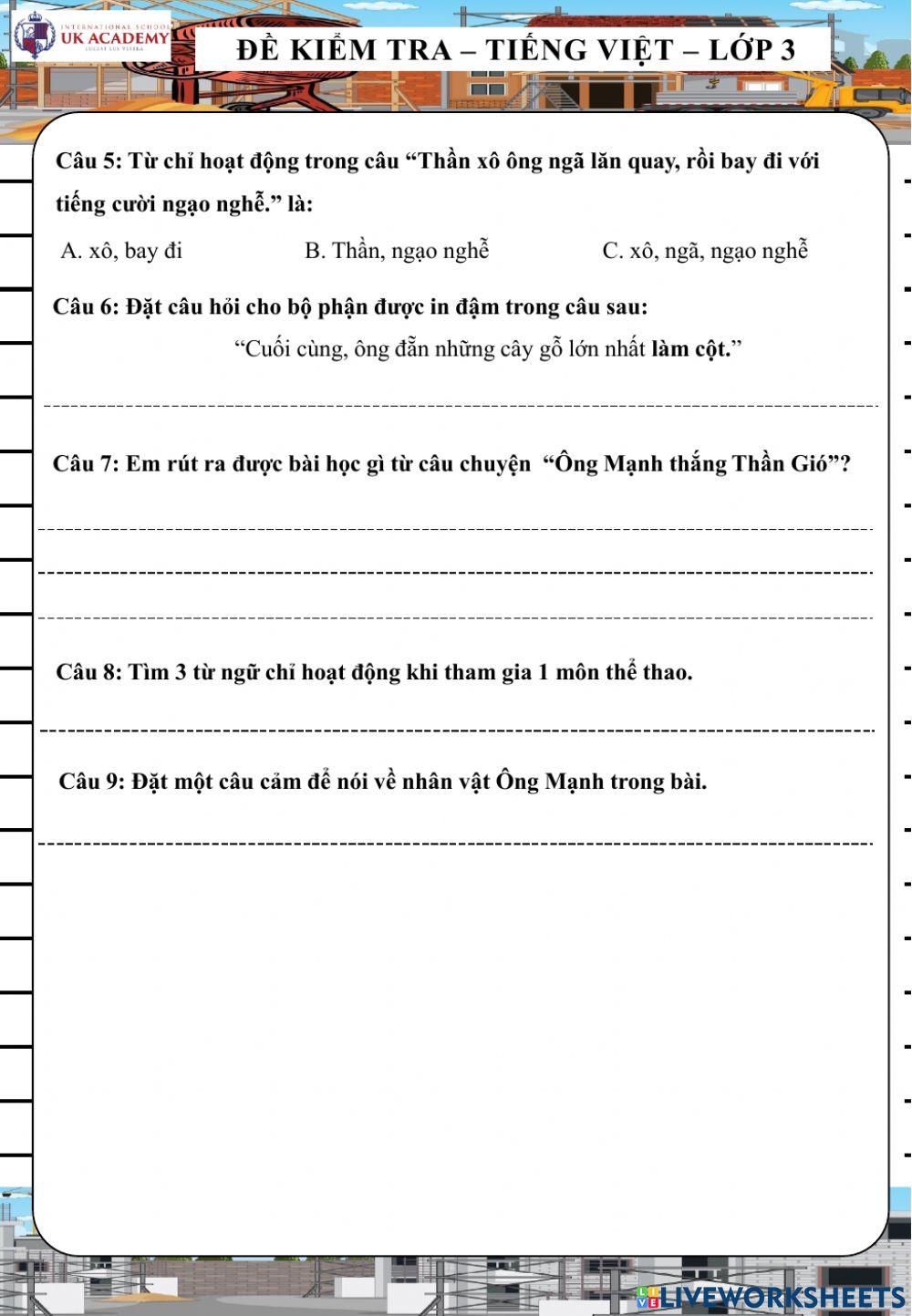 Kiểm tra ks tiếng việt