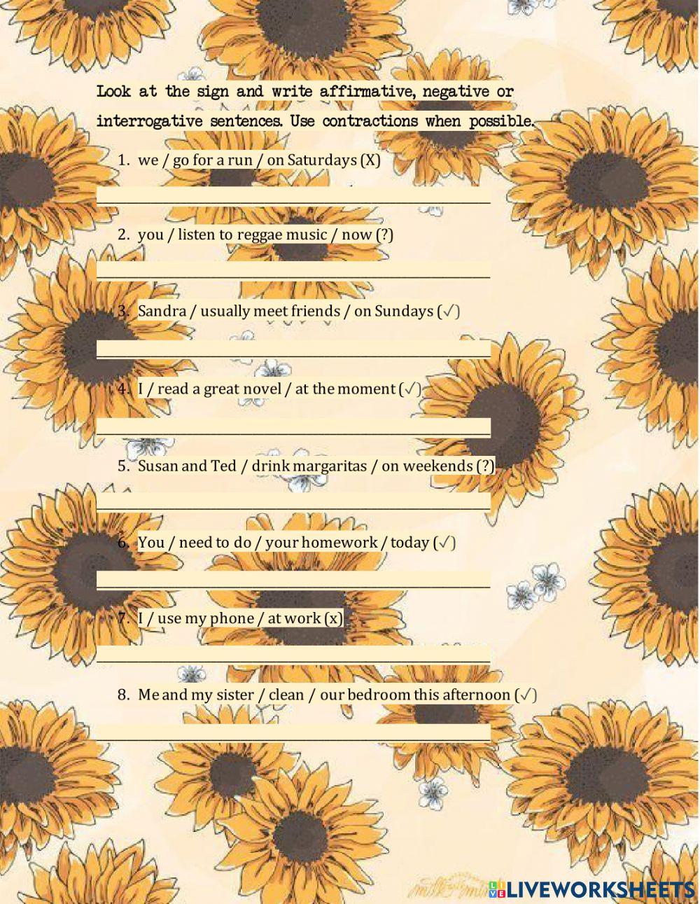 Present simple and continuous