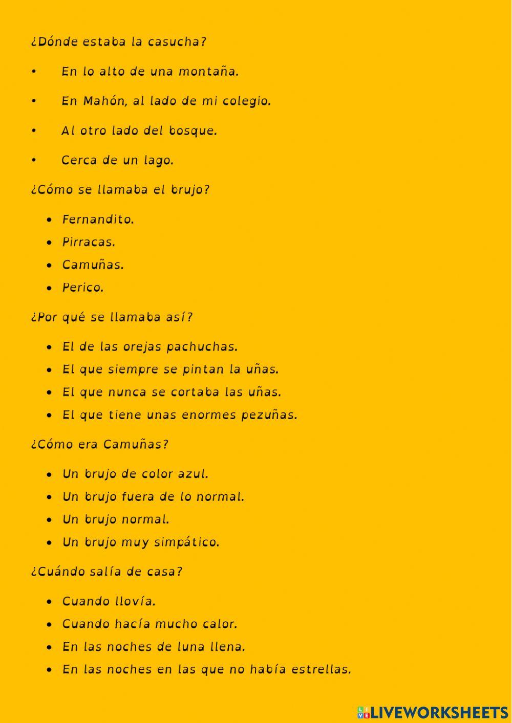 Comprensión Oral Camuñas