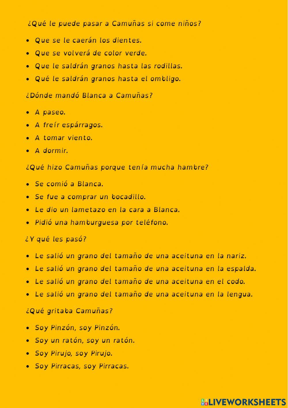 Comprensión Oral Camuñas