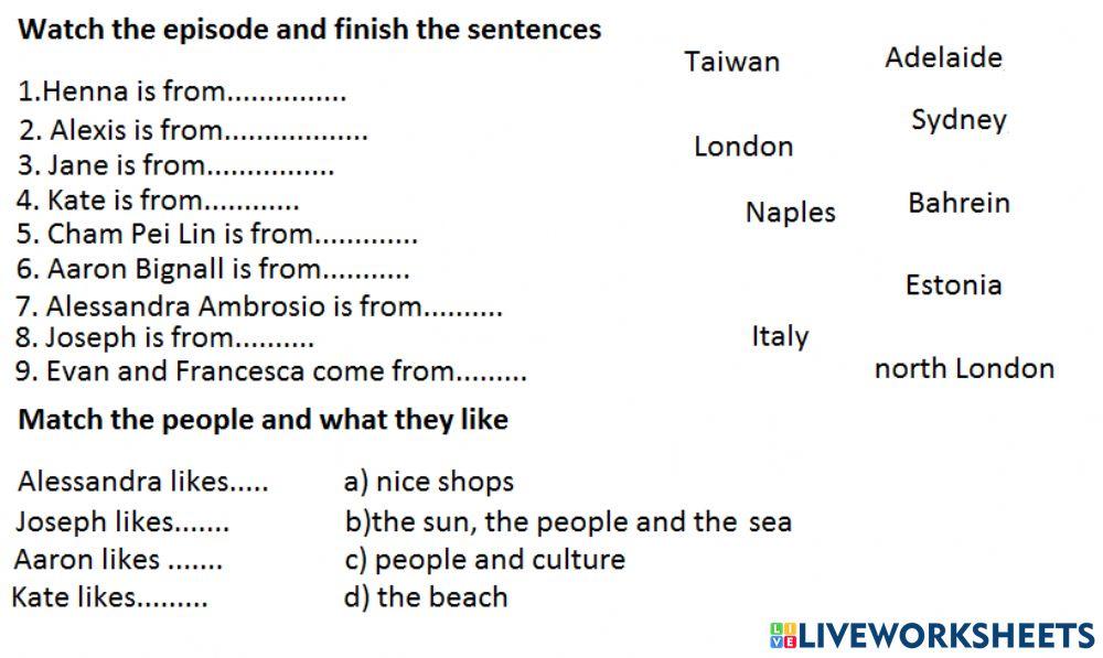 Where are these people from? What do they like?