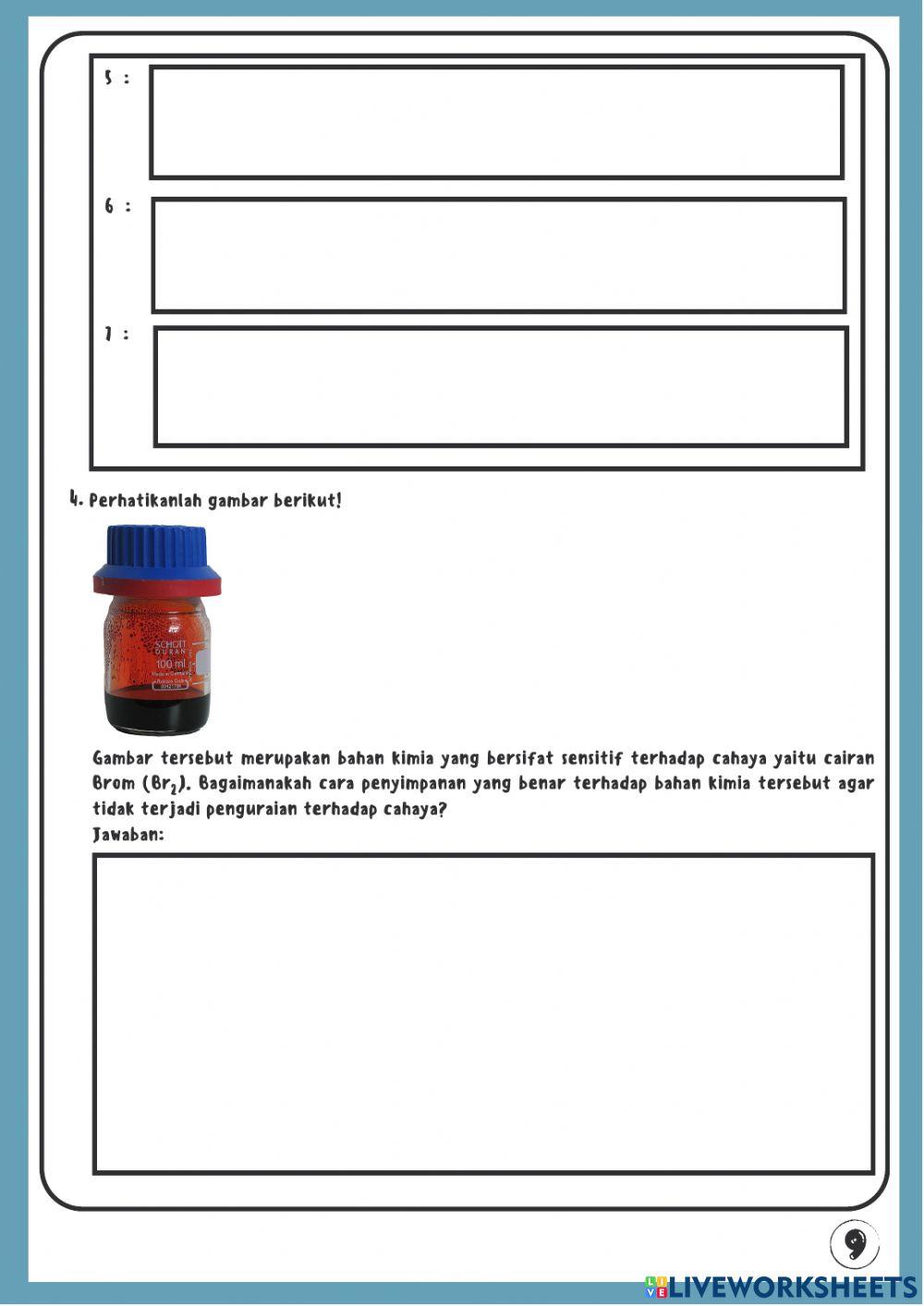 KC E-LKPD Laju Reaksi : Cara-Cara Pengaturan dan Penyimpanan Bahan Kimia untuk Mencegah Perubahan Fisikan dan Kimia yang Tak Terkendali II