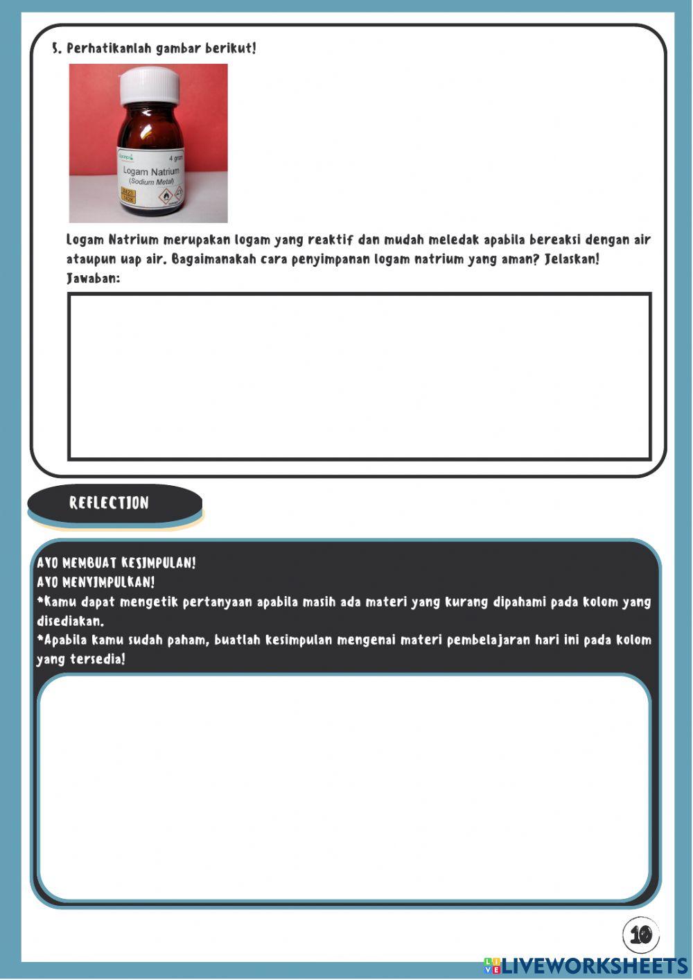 KC E-LKPD Laju Reaksi : Cara-Cara Pengaturan dan Penyimpanan Bahan Kimia untuk Mencegah Perubahan Fisikan dan Kimia yang Tak Terkendali II