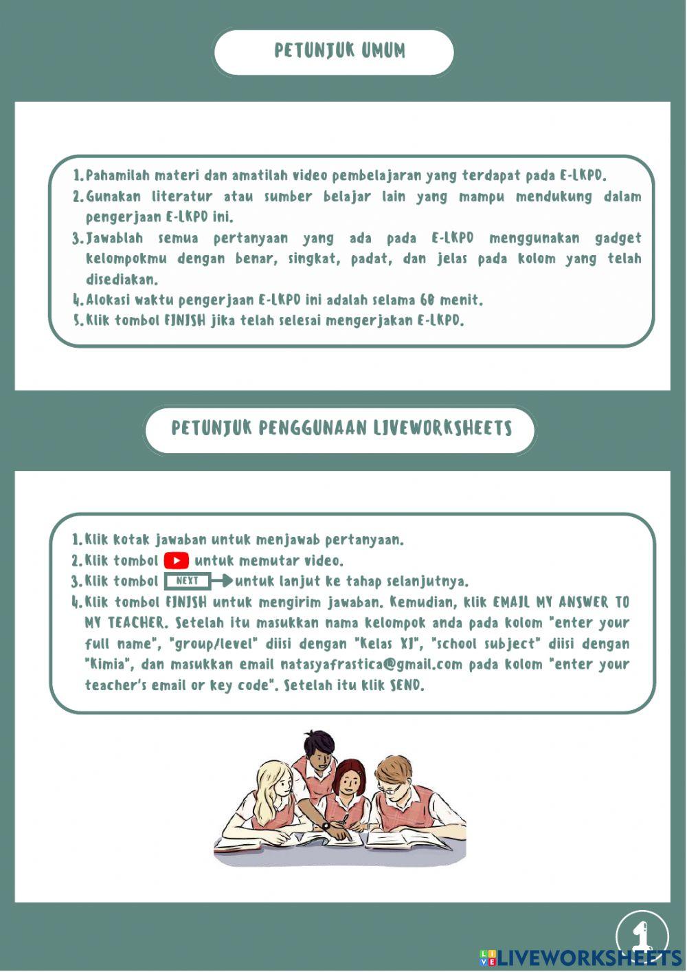 E-LKPD Laju Reaksi : Konsep Laju Reaksi dan Teori Tumbukan I