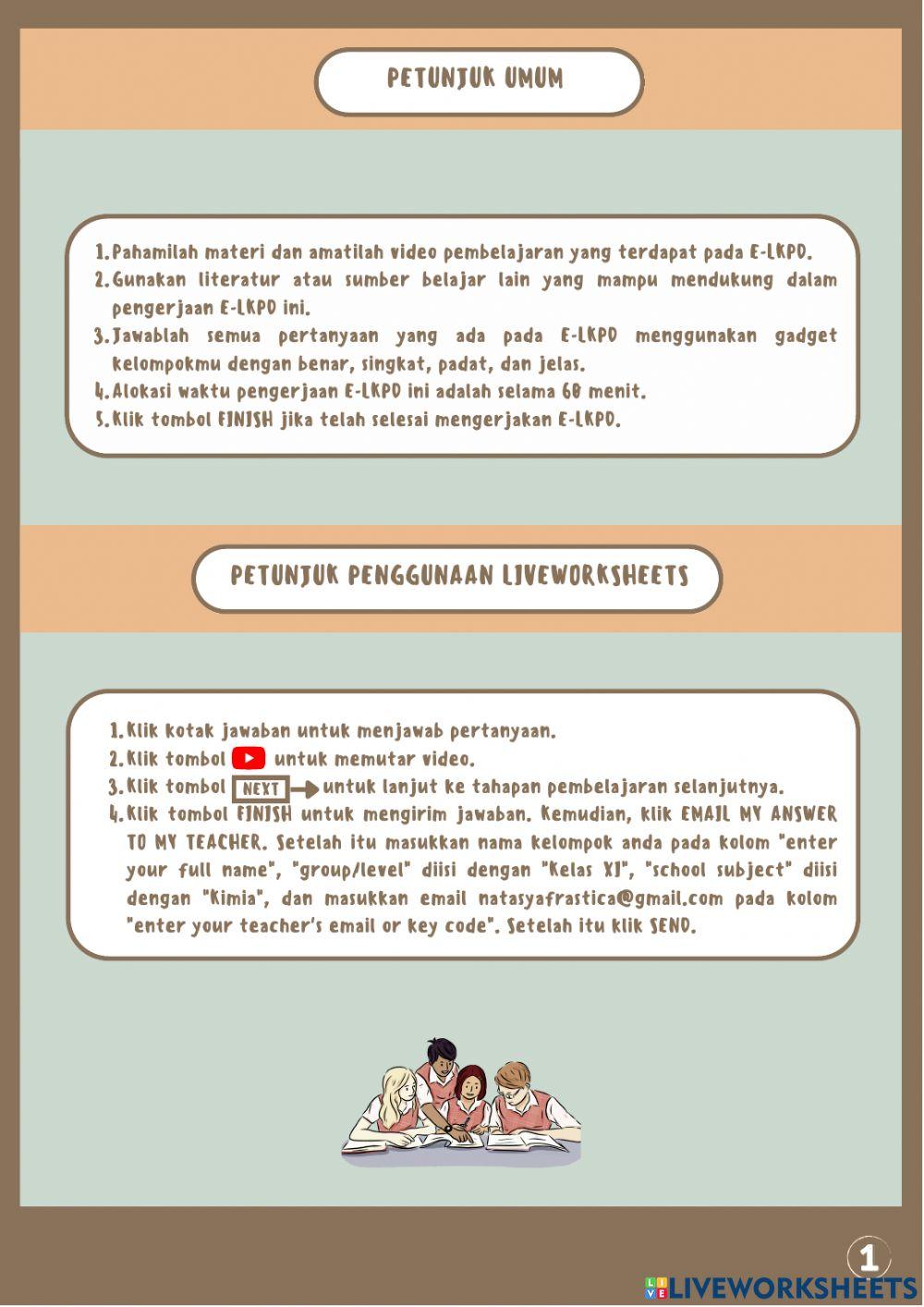 KC E-LKPD Laju Reaksi : Orde Reaksi dan Tetapan Laju Reaksi I