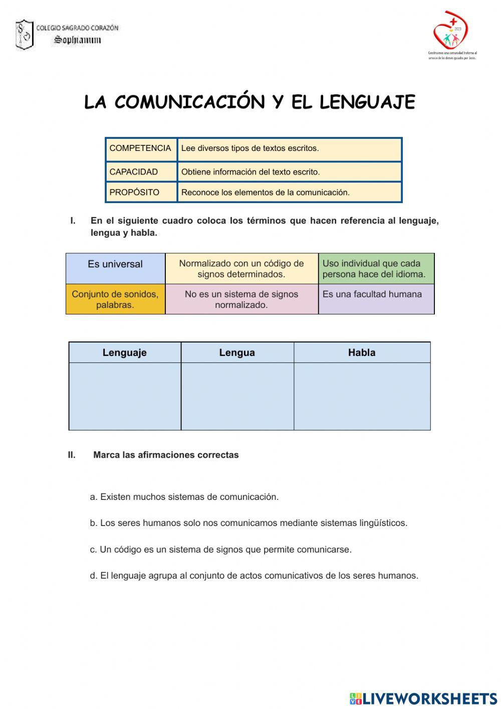 Comuniación ylenguaje