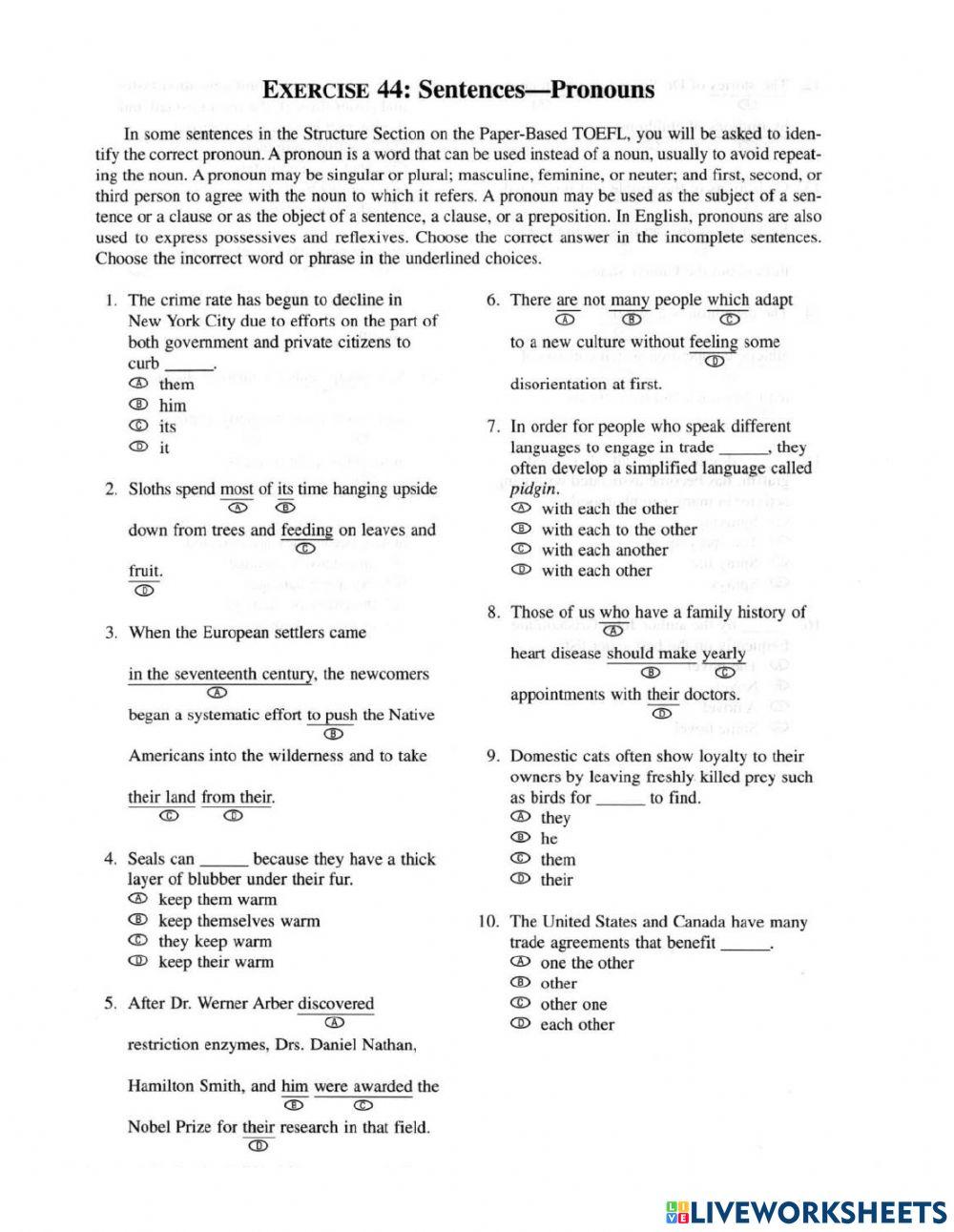 Toefl Grammar Practice Test With Answers Pdf