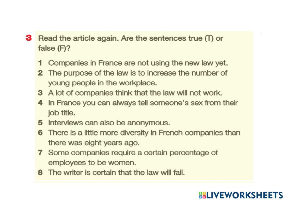 READING TEXT EXERCISES