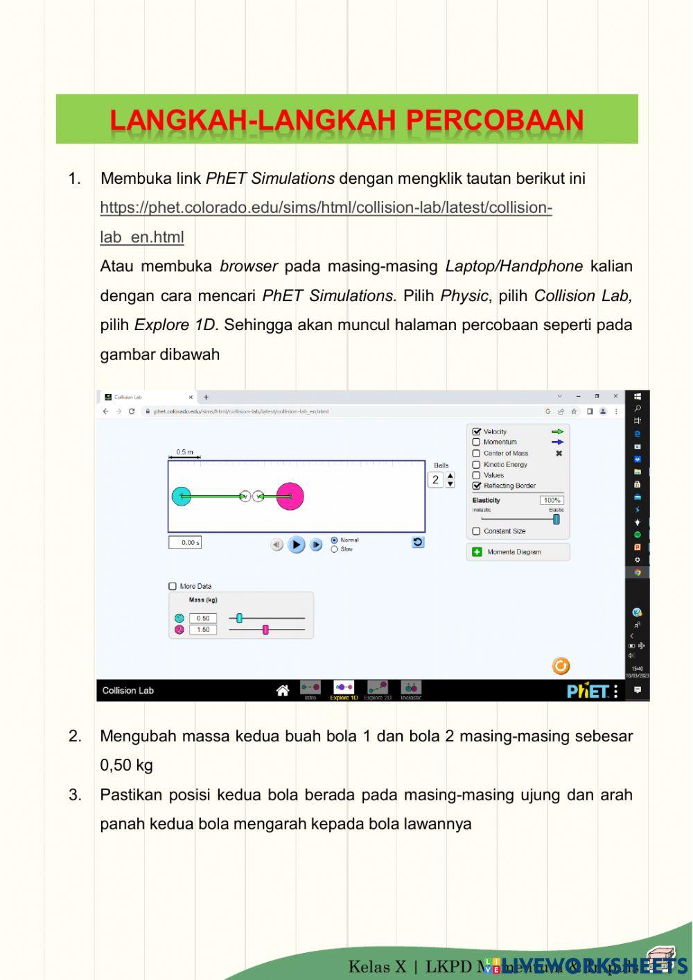E-lkpd momentum & impuls