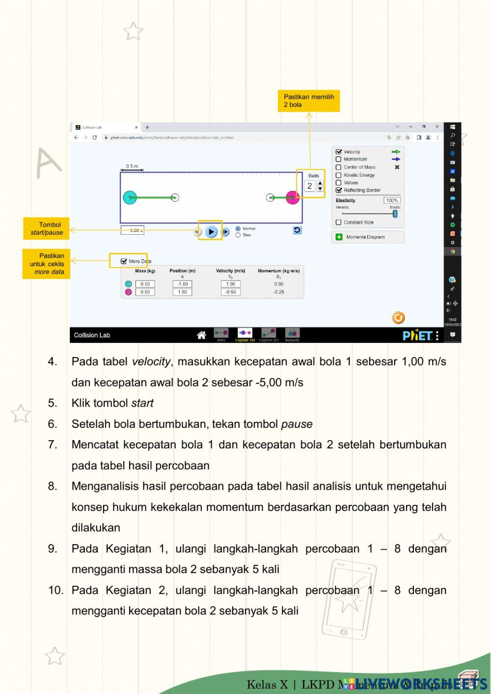 E-lkpd momentum & impuls
