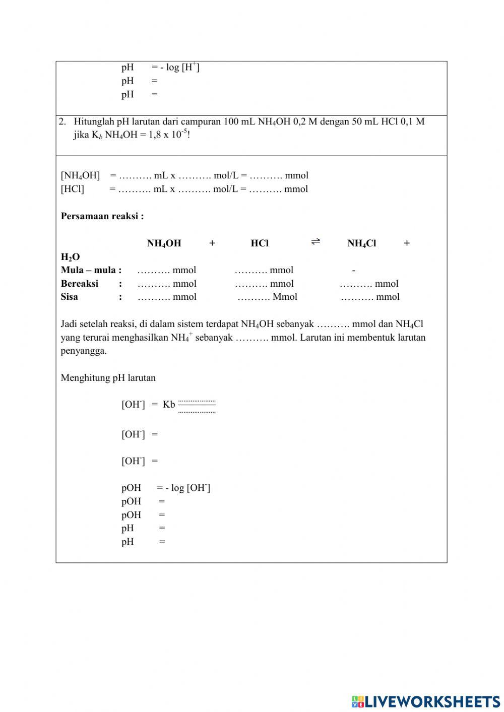 Lkpd Larutan Penyangga Kegiatan 2