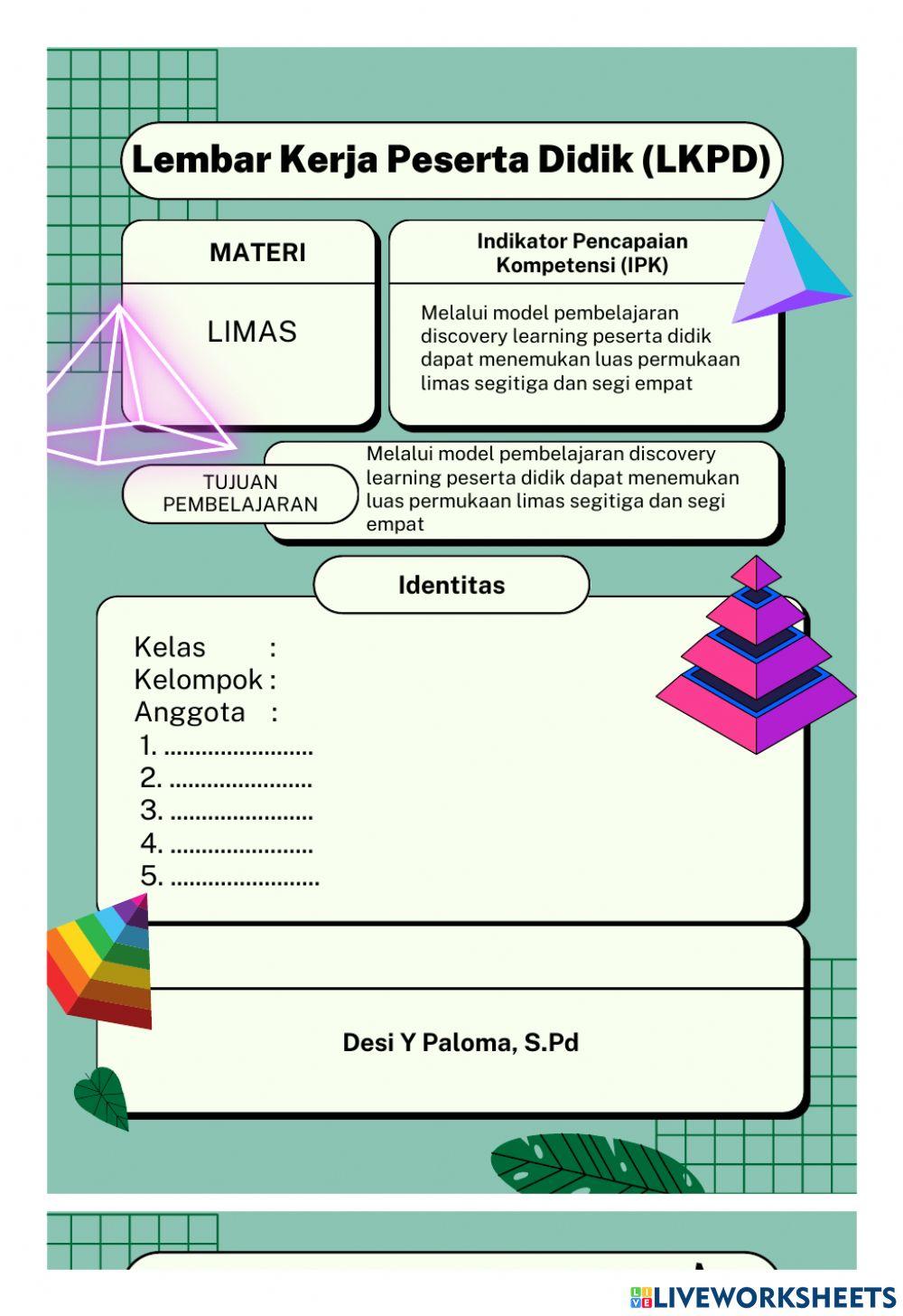 Lkpd luas permukaan limas