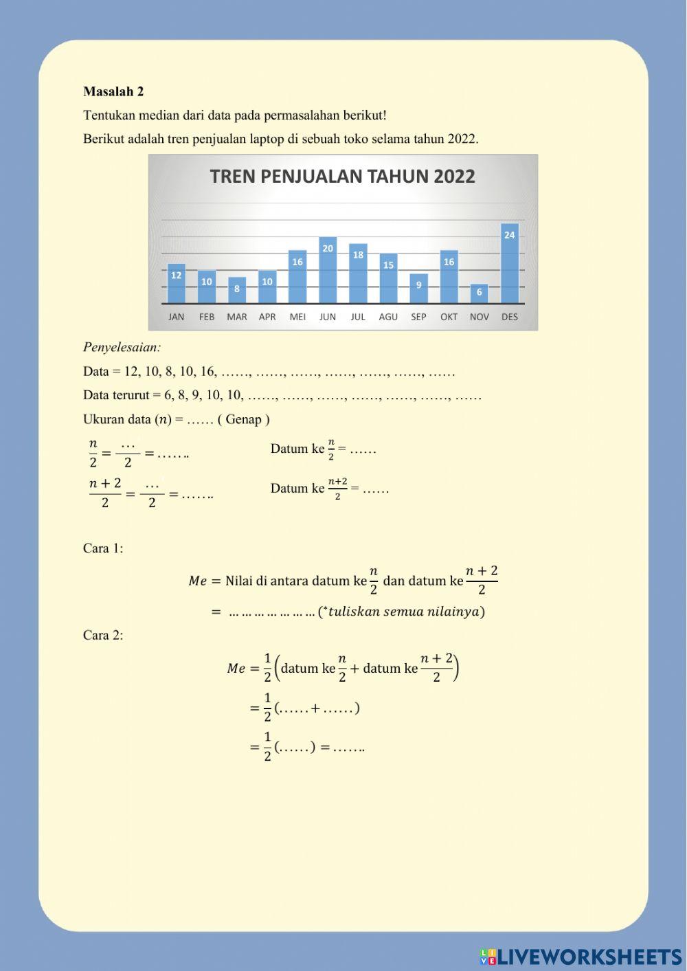 LKPD Jenis Data & Pemusatan Data Tunggal