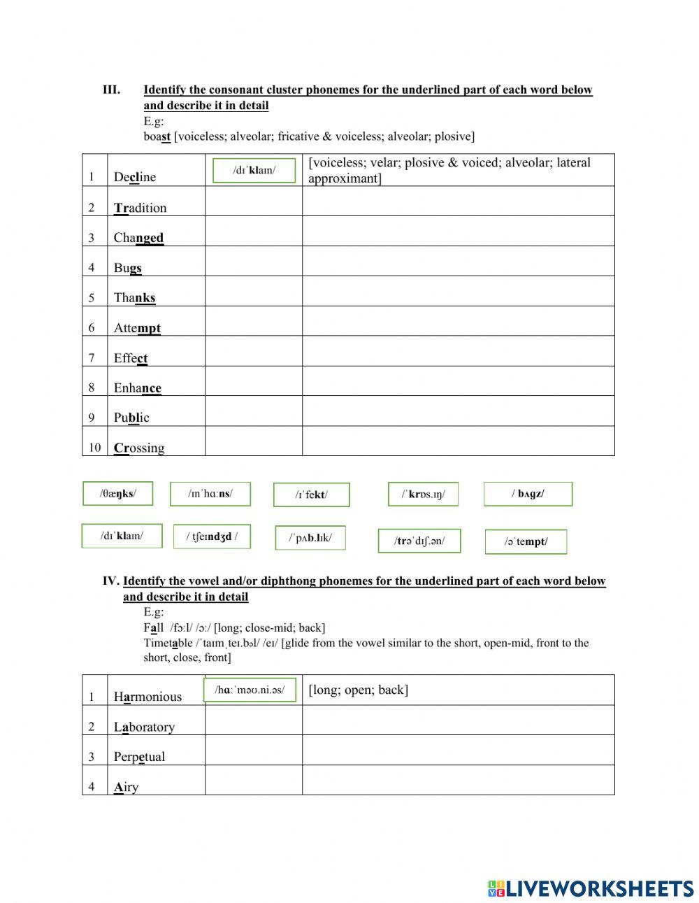 Chapter 7 Nasal and other consonants-practice