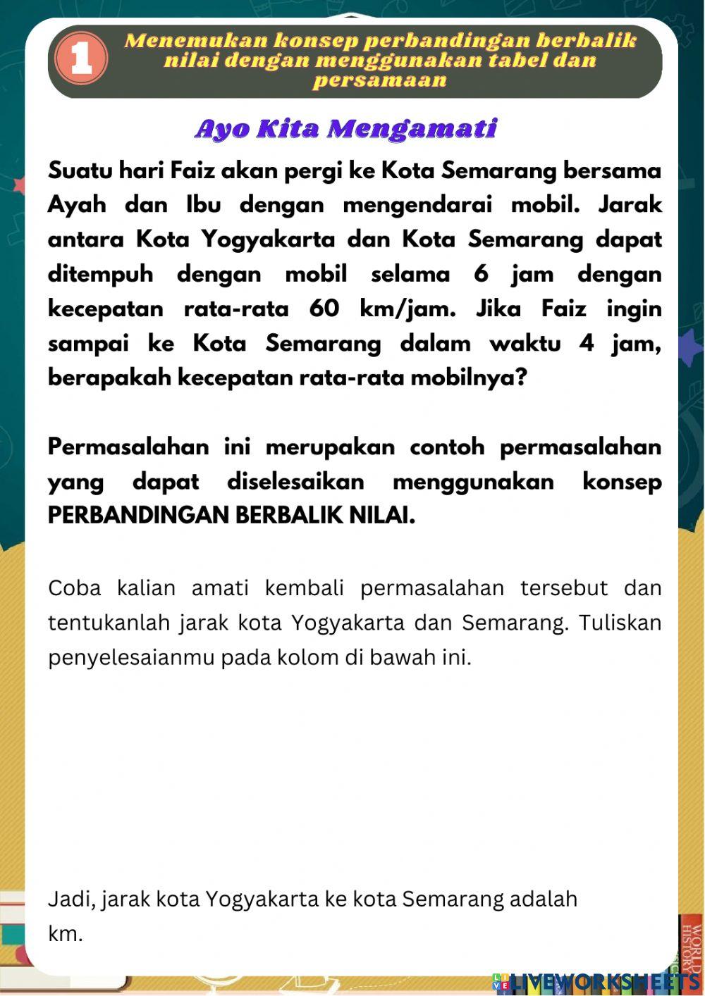 LKPD Perbandingan Berbalik Nilai 1 LKPD Perbandingan Berbalik Nilai 1