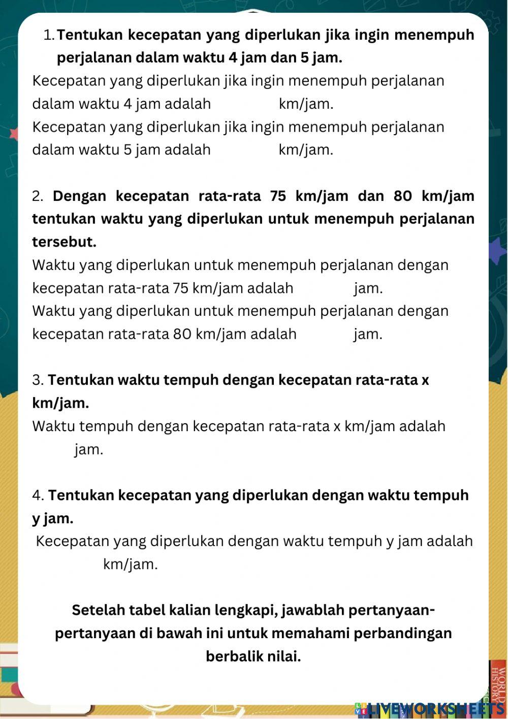 LKPD Perbandingan Berbalik Nilai 1 LKPD Perbandingan Berbalik Nilai 1