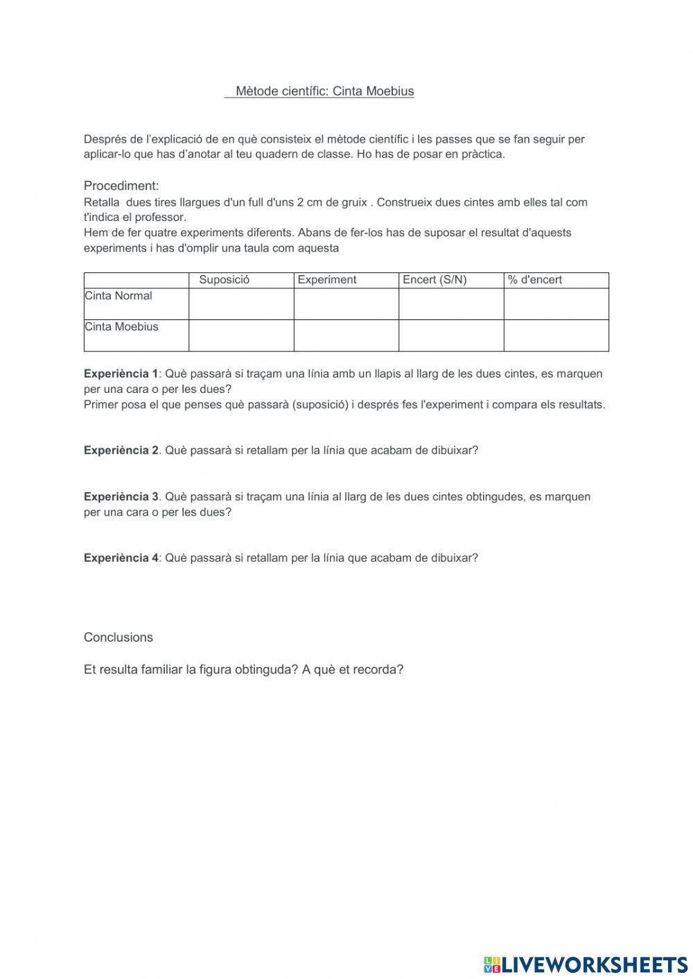 Experiment cinta Moebius