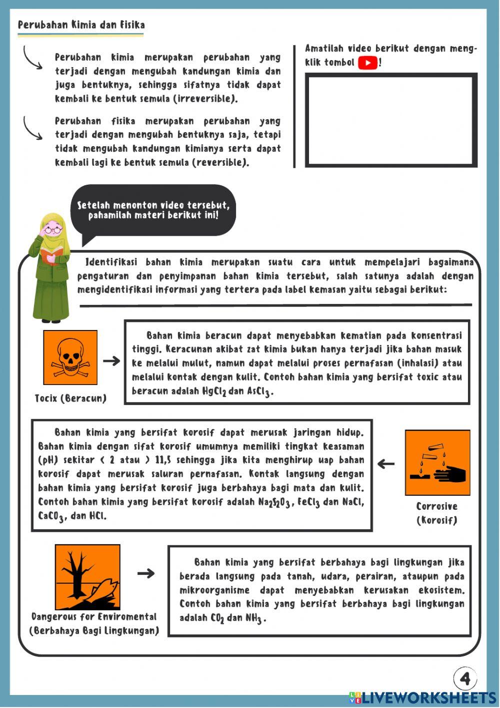 KC E-LKPD Laju Reaksi : Cara-Cara Pengaturan dan Penyimpanan Bahan Kimia untuk Mencegah Perubahan Fisika dan Kimia yang Tak Terkendali I