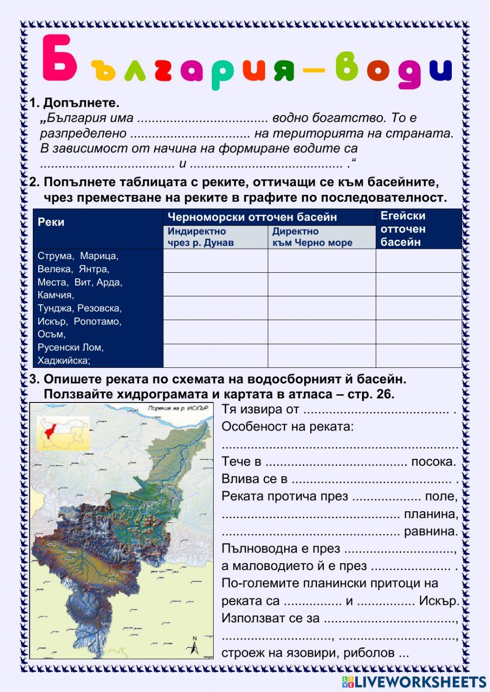 Води на България