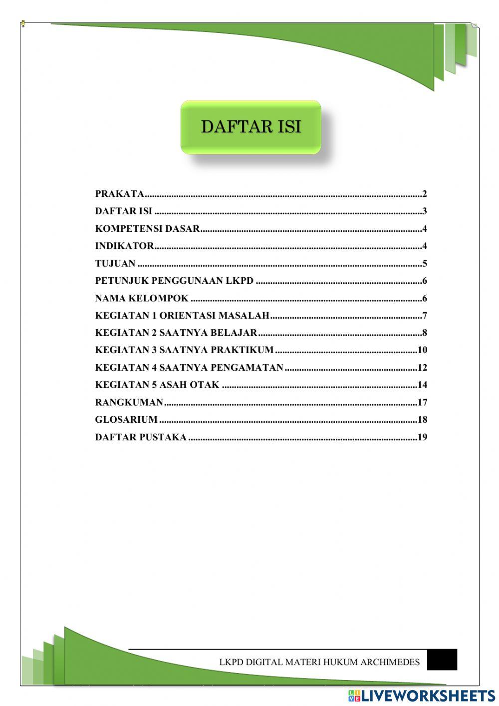 LKPD Digital Materi Hukum Archimedes