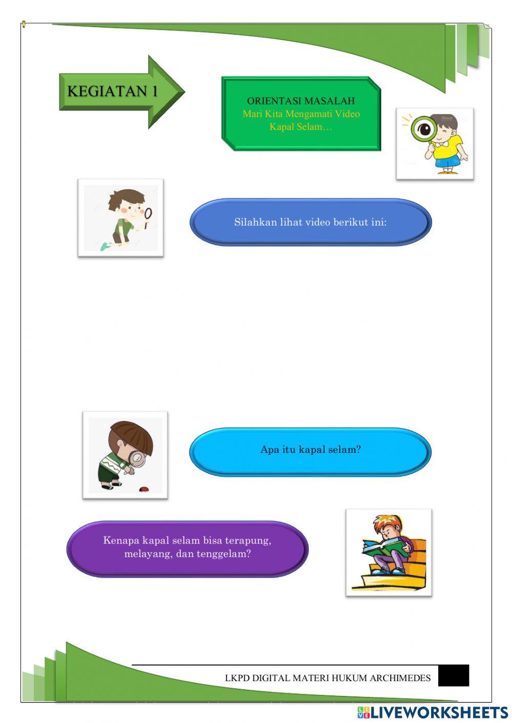 LKPD Digital Materi Hukum Archimedes