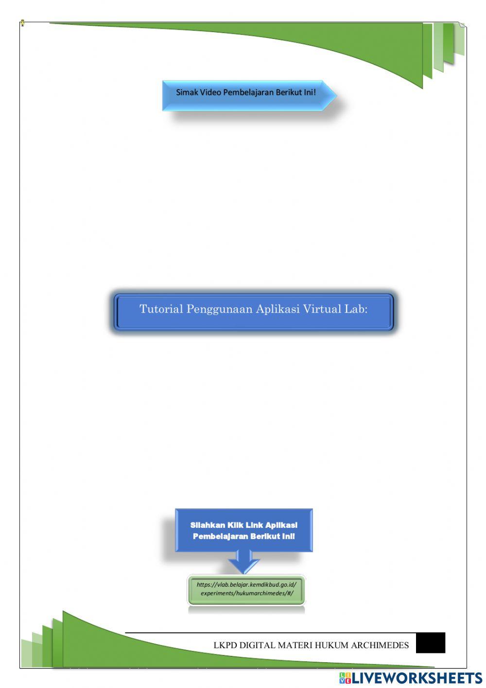LKPD Digital Materi Hukum Archimedes