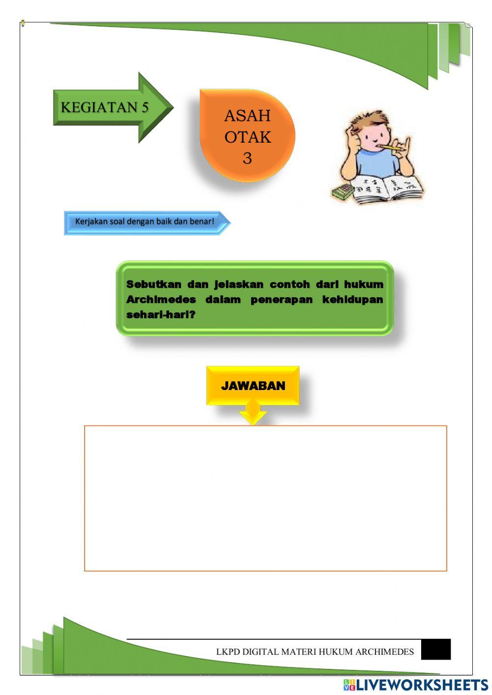 LKPD Digital Materi Hukum Archimedes