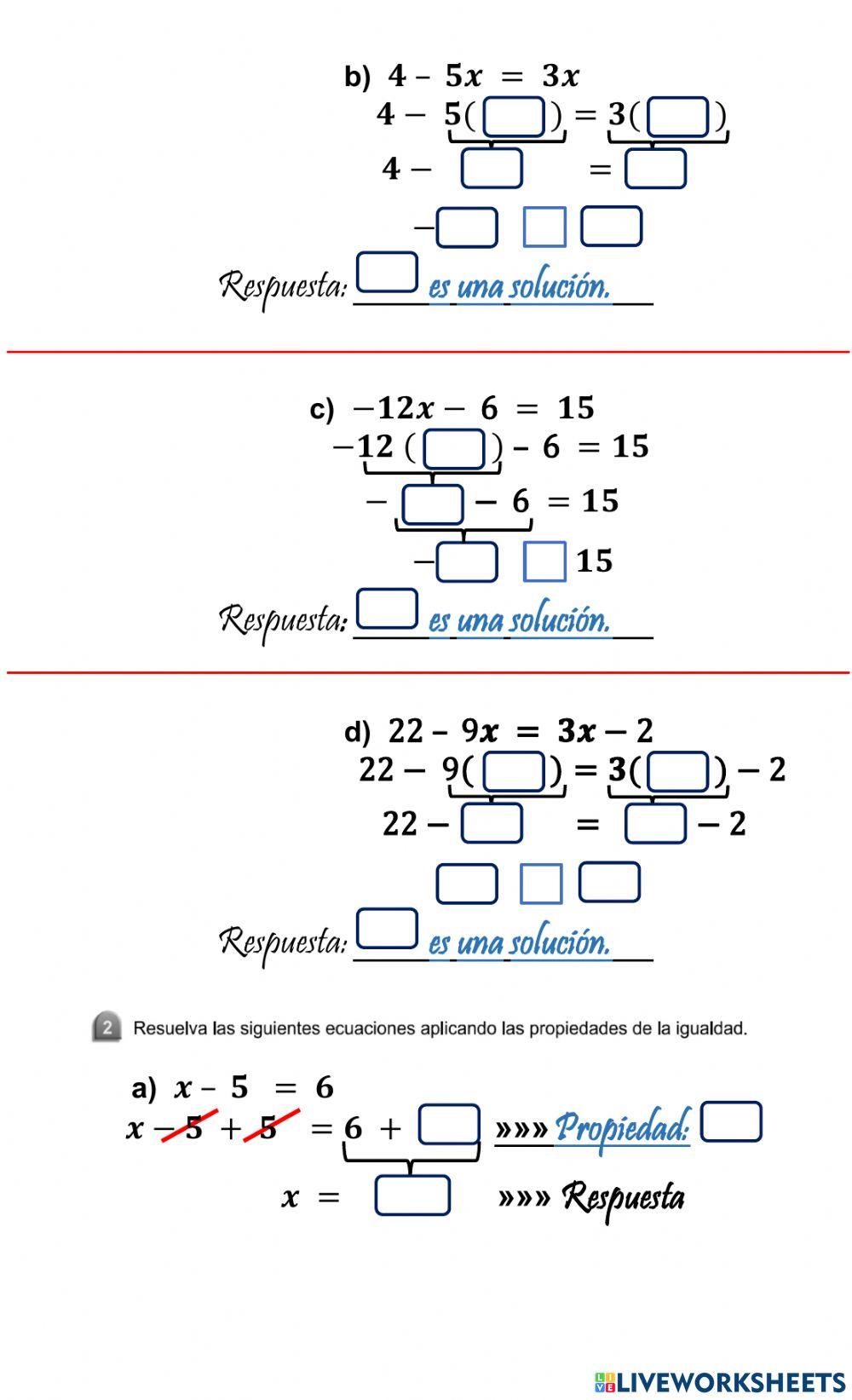 Ecuaciones de primer grado