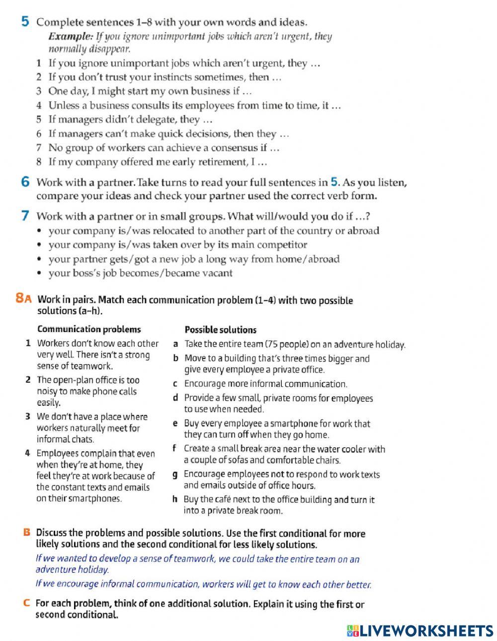 First and second conditionals