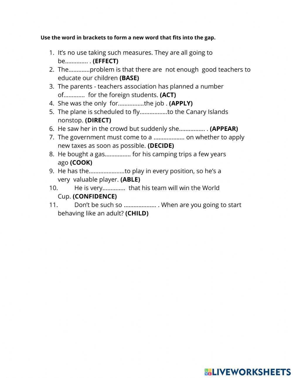 Word formation - English Language I