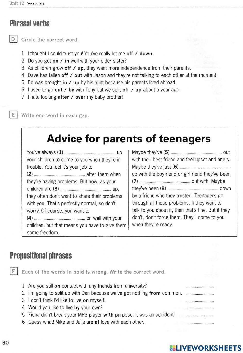 Vocabulary-Friends and realation