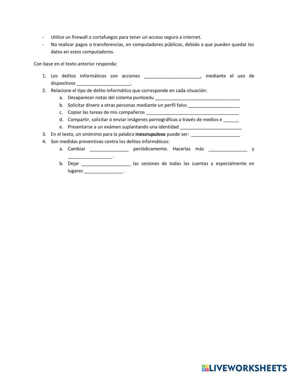 Delitos informaticos - energía