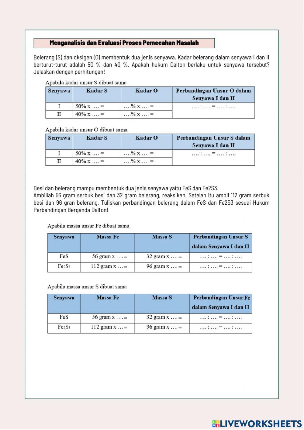 Worksheet LKPD Hukum Dasar